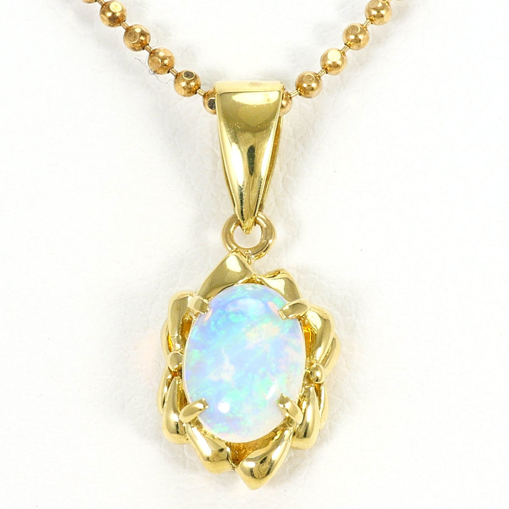VINTAGE 18k Gold Opal Necklace